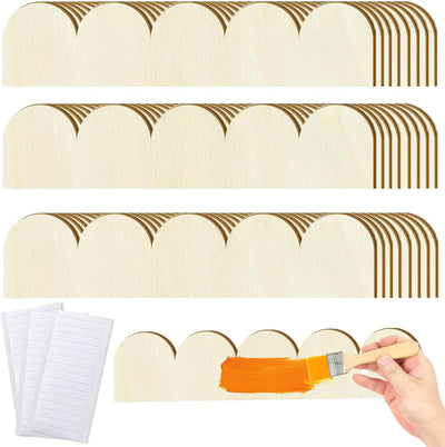 Moldura decorativa madera festoneada set 24