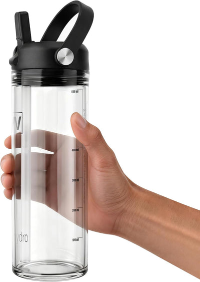 Botella de agua para niños con pajilla, plástico Tritan grueso sin BPA reutilizable