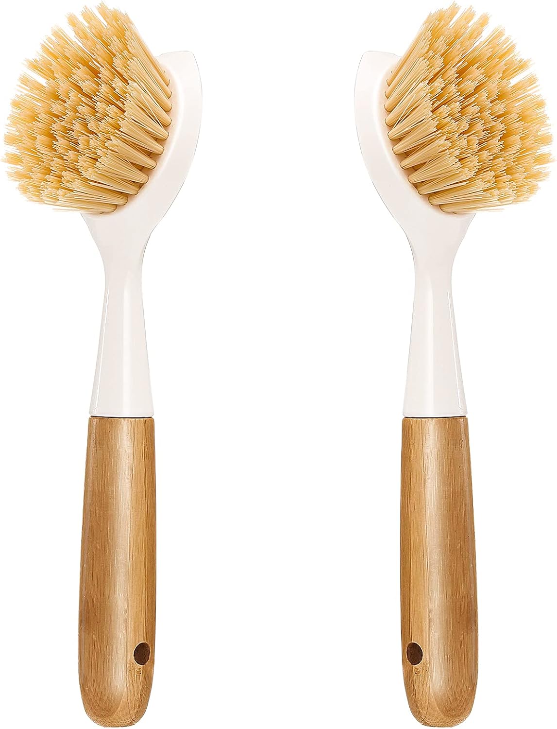 2 Pzas Cepillo Cocina Bambú Raspador Integrado