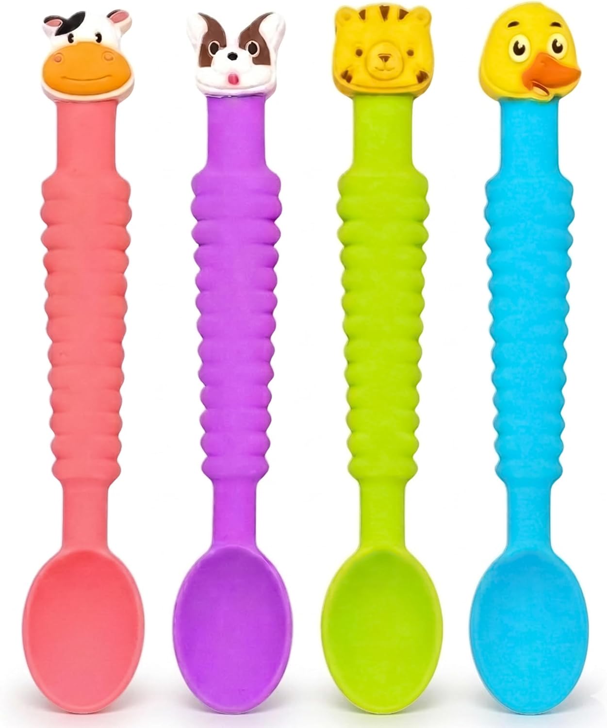 Cuchara de silicona 3 en 1 para bebé sin BPA
