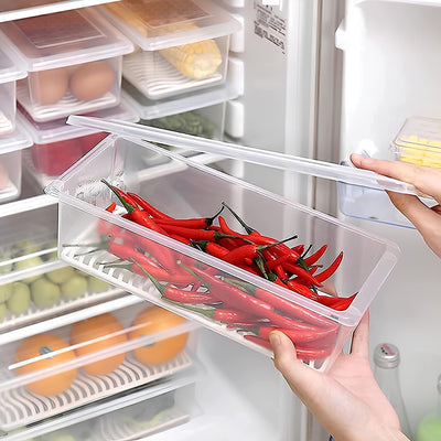 Contenedores de almacenamiento para refrigerador Storite paquete de 4 con placa de drenaje