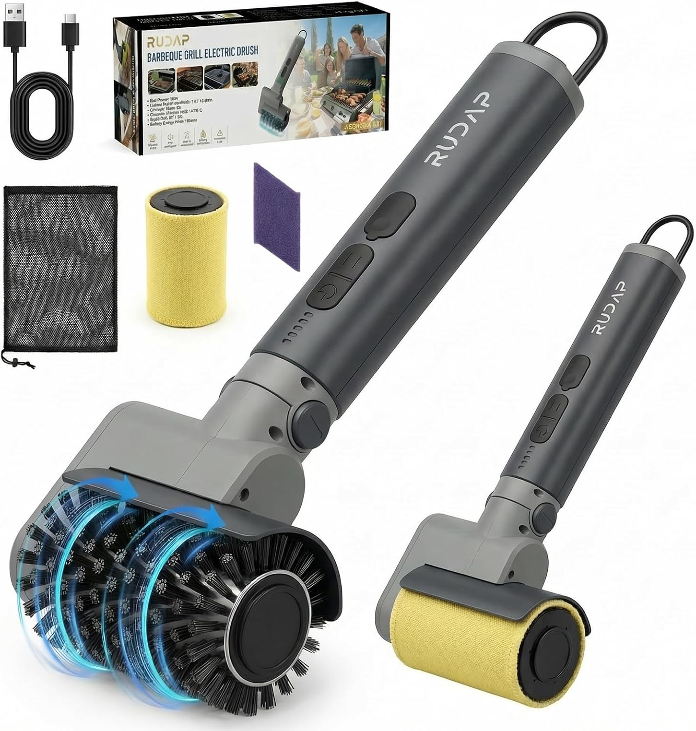 Cepillo eléctrico parrilla 58W 150 min 3 velocidades ajustables