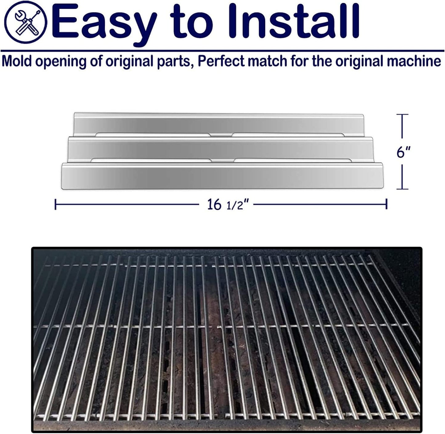 Protectores placa térmica parrilla gas 16.5pulg