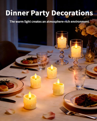 Velas LED recargables con temporizador remoto 1.5x2pulg