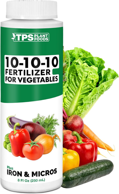 Fertilizante 10-10-10 para verduras 8oz con hierro