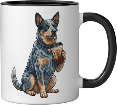 Taza cerámica para perro Australian Cattle Dog amante del café frío
