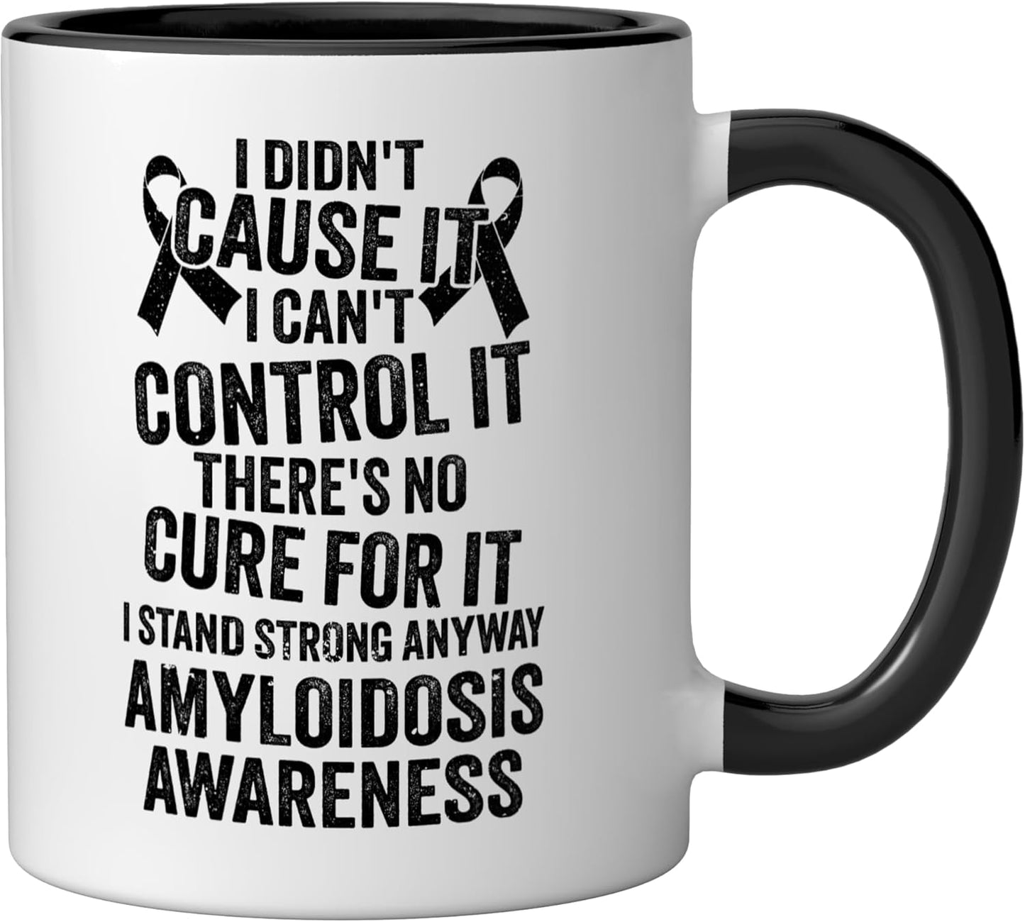 Taza Cerámica Amyloidosis Warrior Negro/Blanco