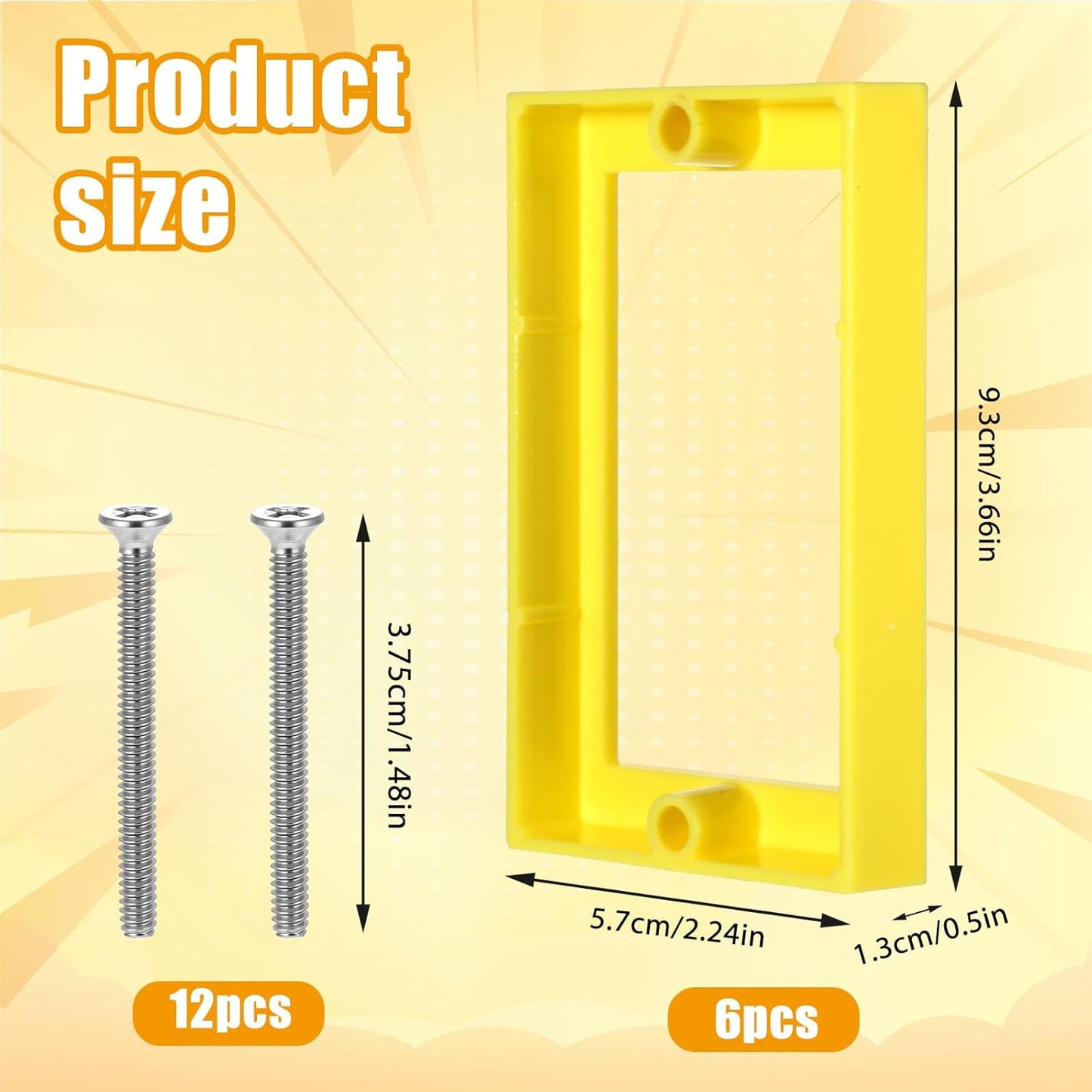 Extensor caja eléctrica 1/2pulg amarillo 12 s