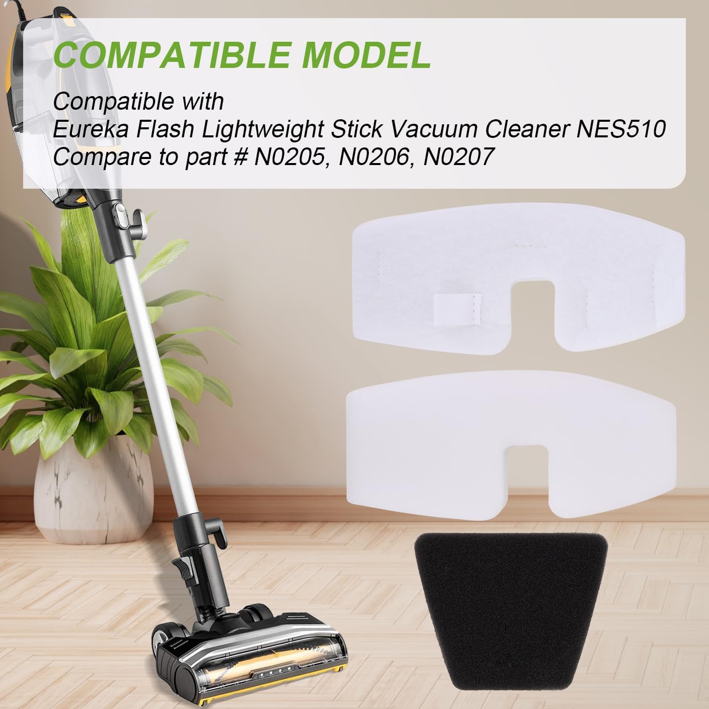 Filtros repuesto NES510 Eureka Flash espuma y fieltro