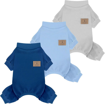 3 Pzas Pijama Forro Polar Perro Invierno Talla M Azul