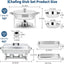 Set platos bufé calentadores 8qt y 5qt acero inox