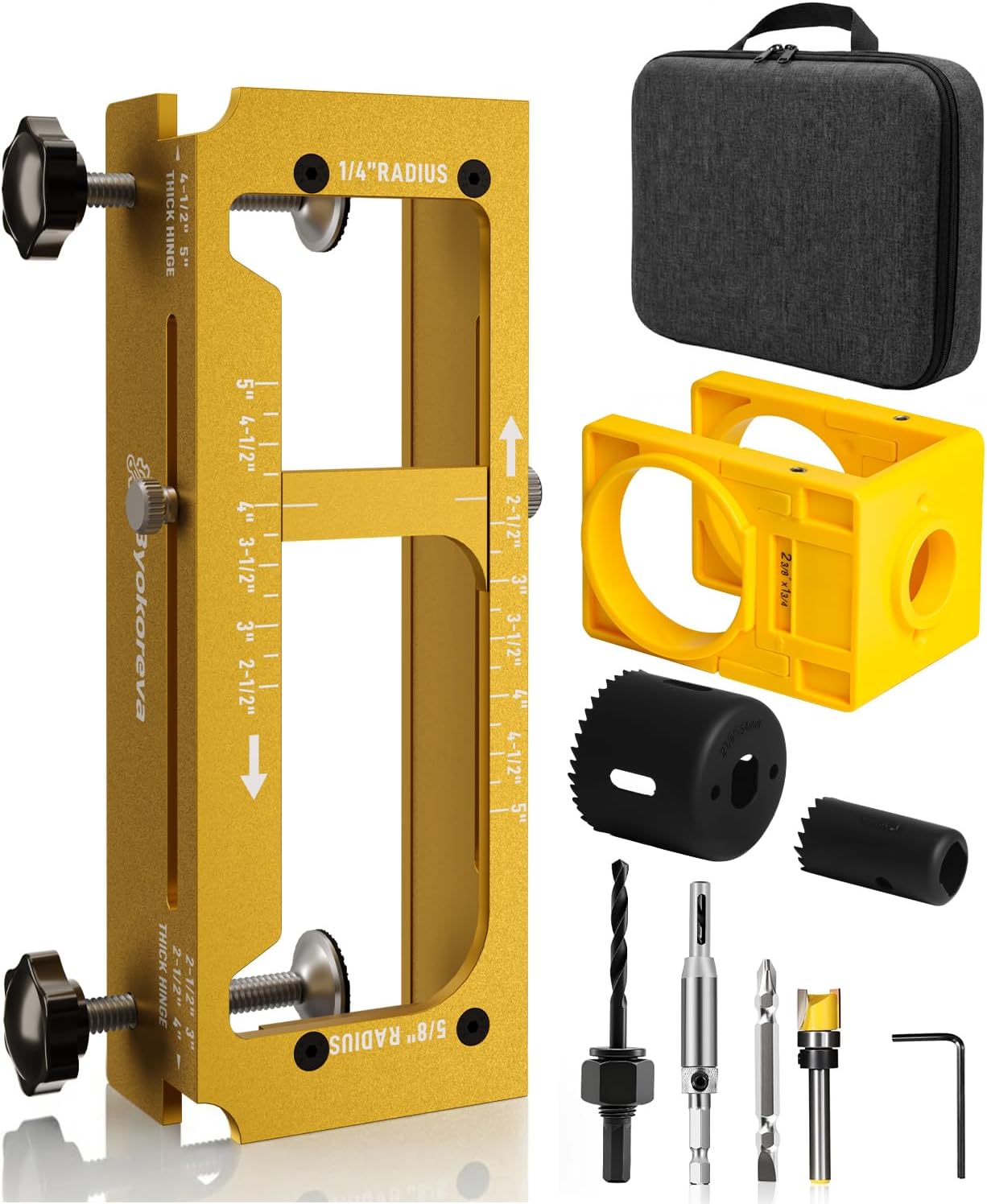 Kit plantilla bisagra puerta aluminio ajustable 2.5-5pulg