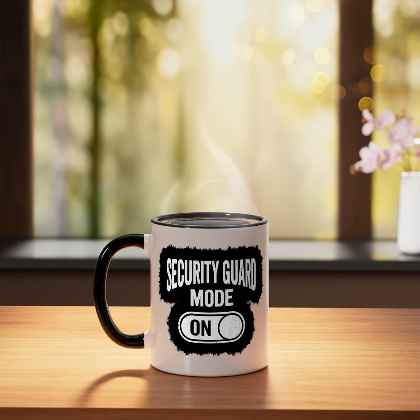 Taza Cerámica para Vigilancia Negro/Blanco