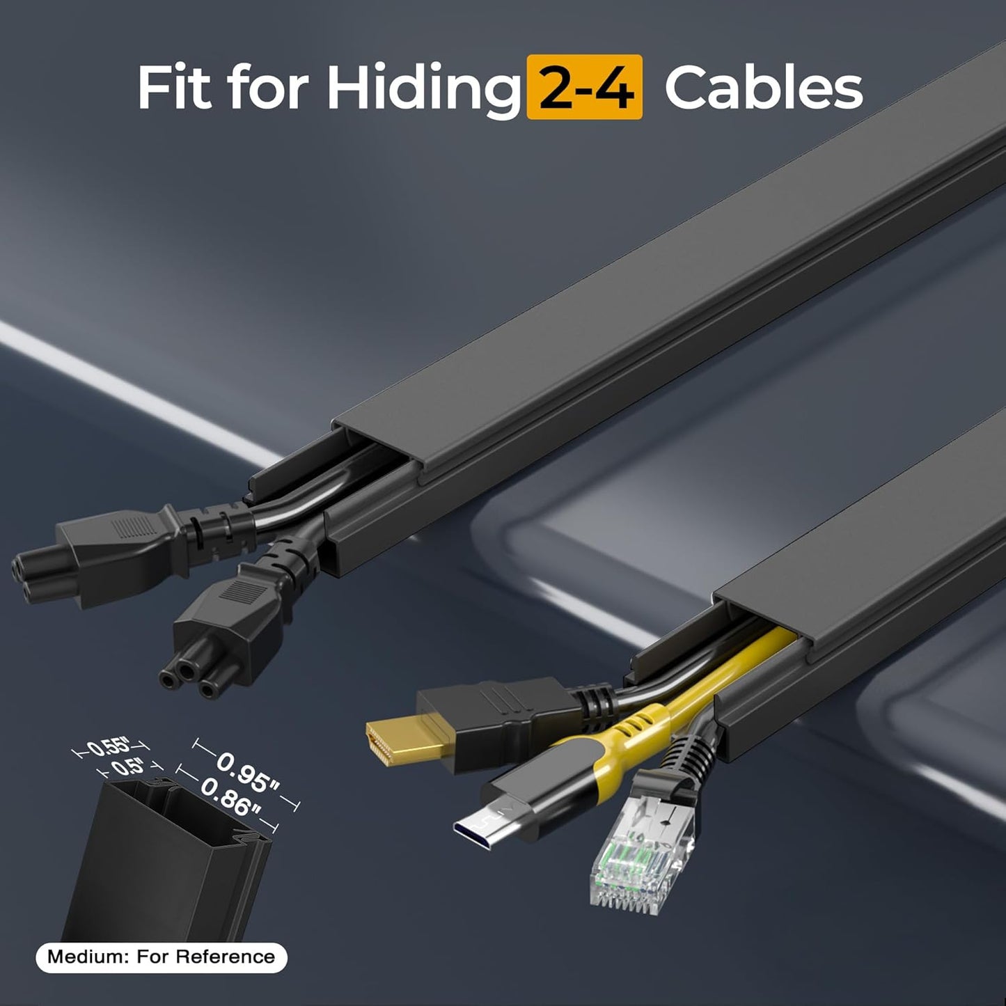 Kit cubiertas cable autoadhesivas pintables 113.4pulg