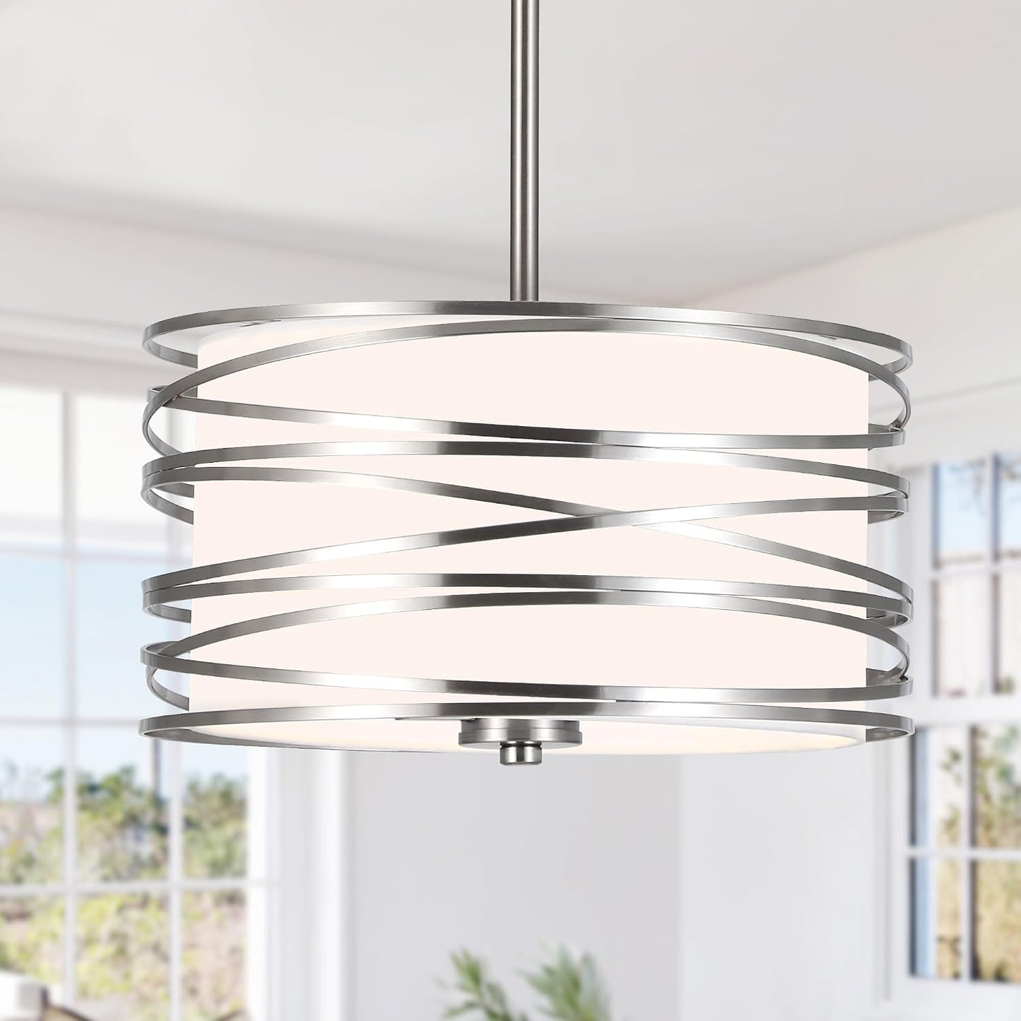 Candelabro níquel cepillado 12.6pulg 3 luces comedor