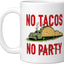 Taza cerámica para tacos estilo mexicano blanco para hombres y mujeres