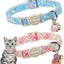 2 Collares Gato Ajustables Pascua Con Campana