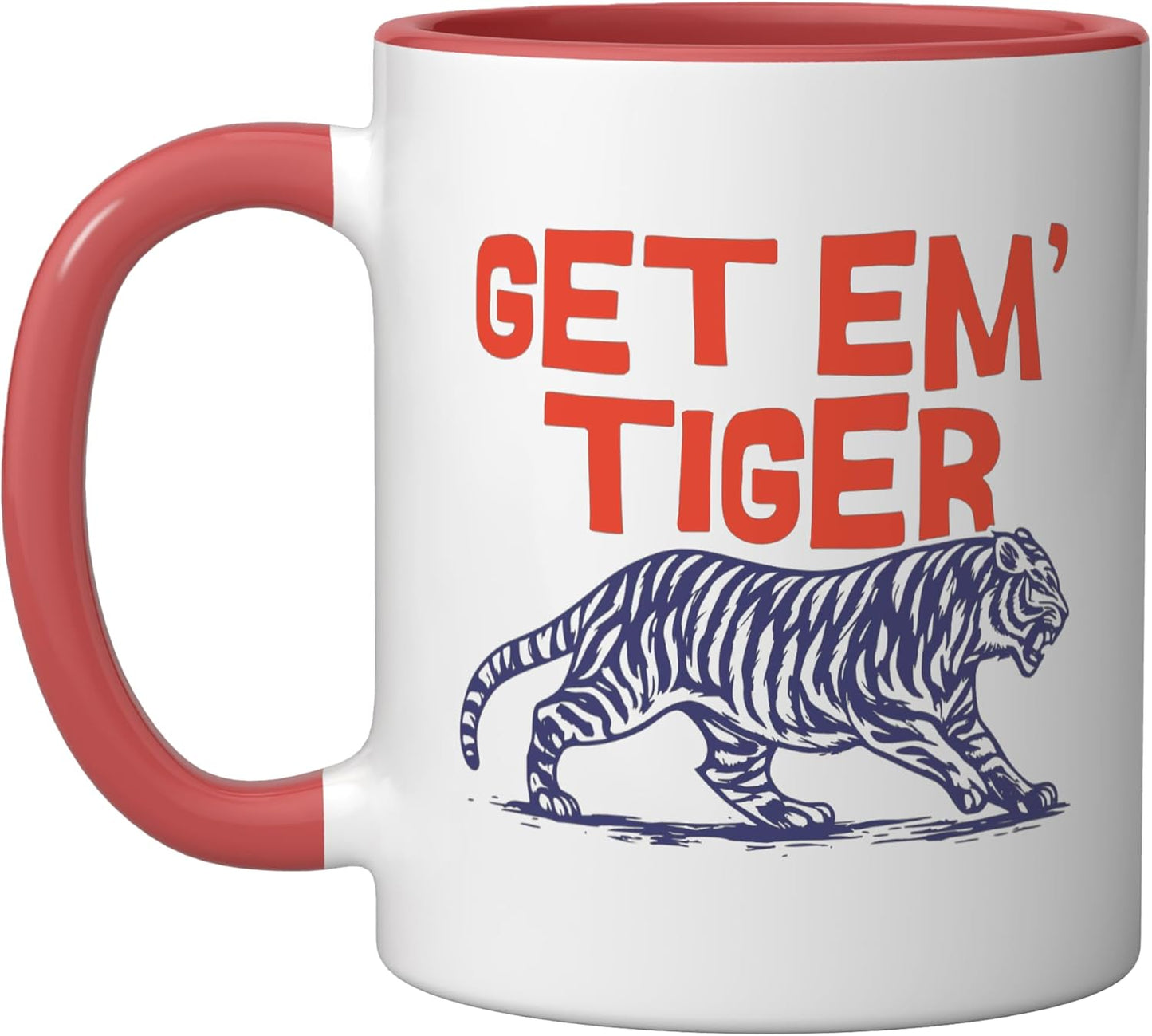 Taza Cerámica Deportiva Em' Tiger Estilo Motivacional Rojo/Blanco