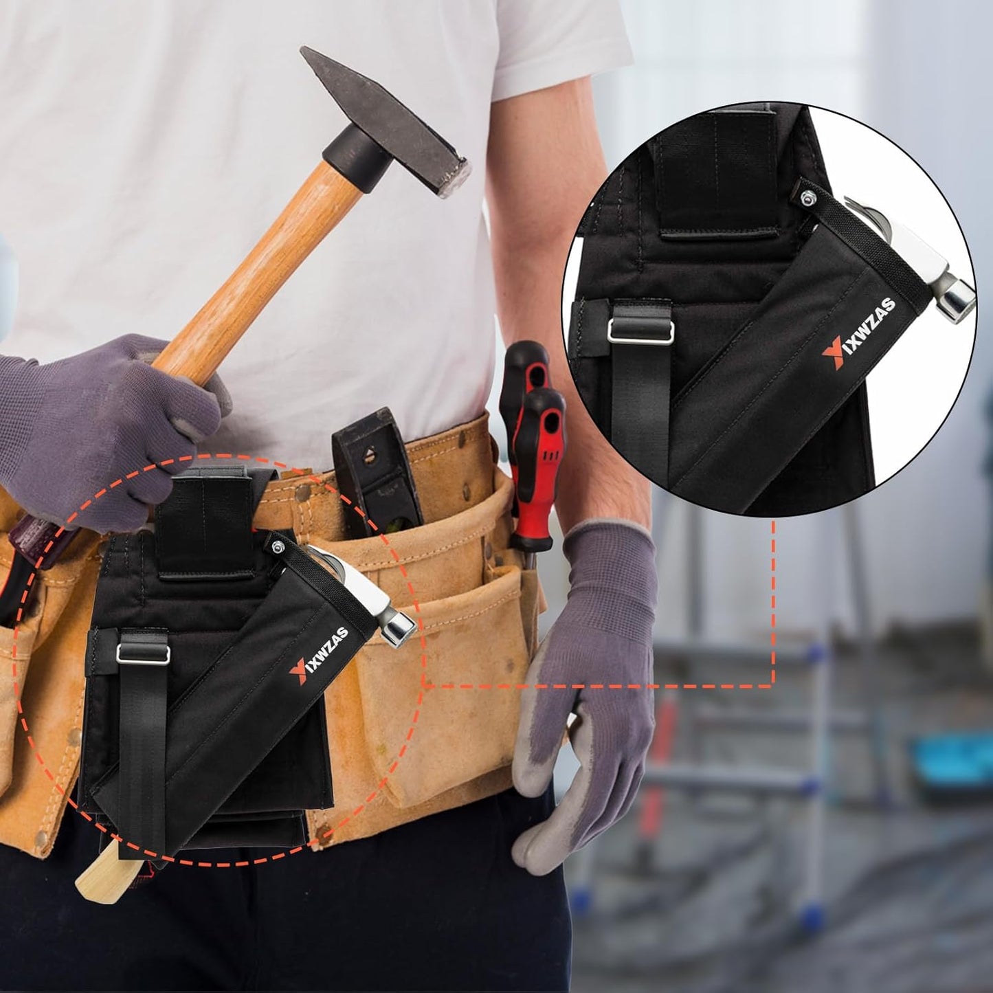 Funda acolchada para herramientas negro
