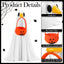 Disfraz ganso Halloween con bolsa calabaza pato