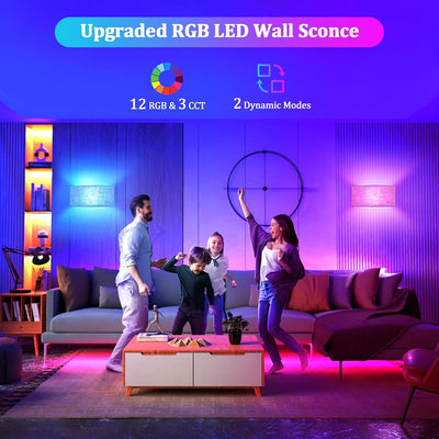 Juego 2 apliques pared LED regulables con control remoto