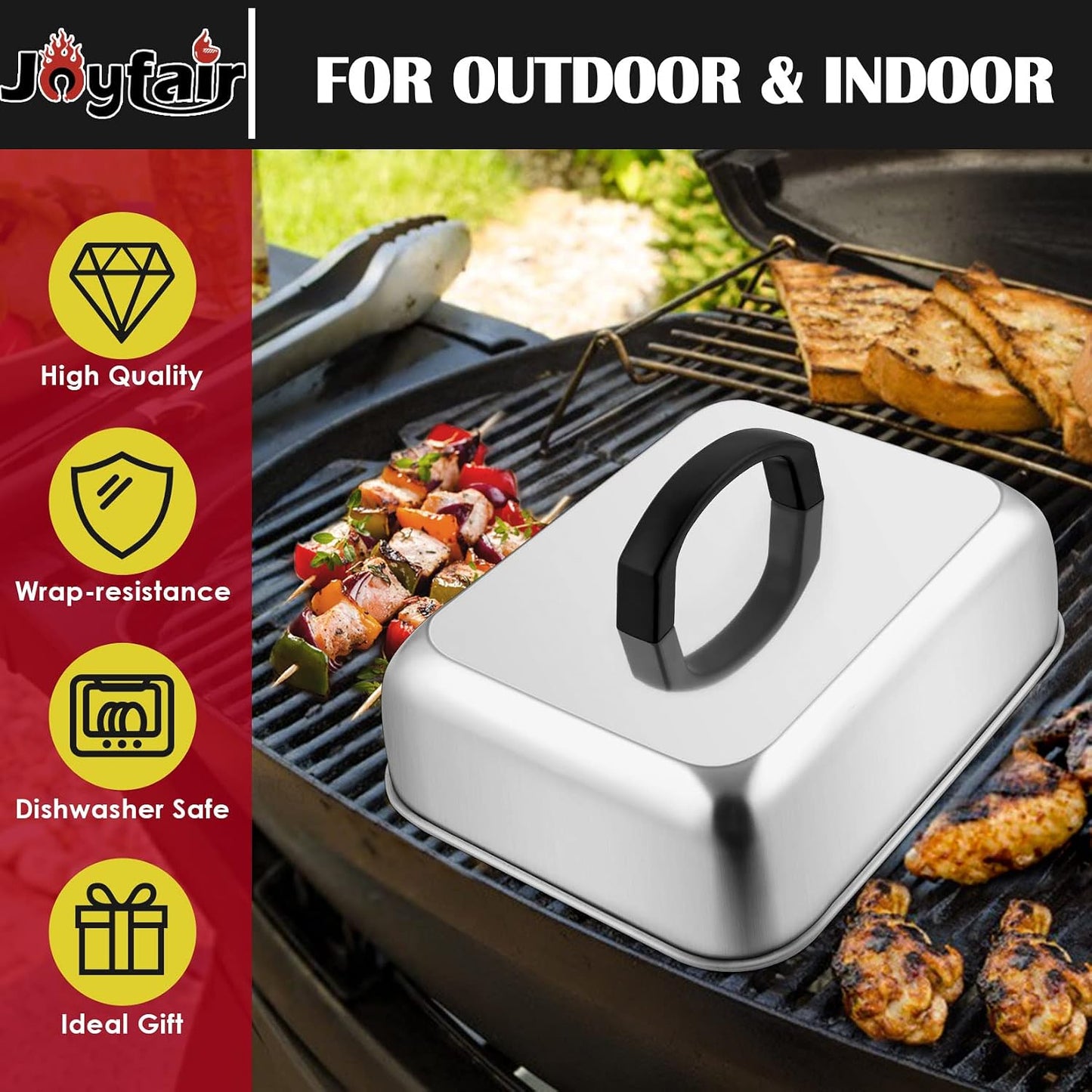 Cubierta hilvanar queso 9pulg acero inox parrilla Teppanyaki