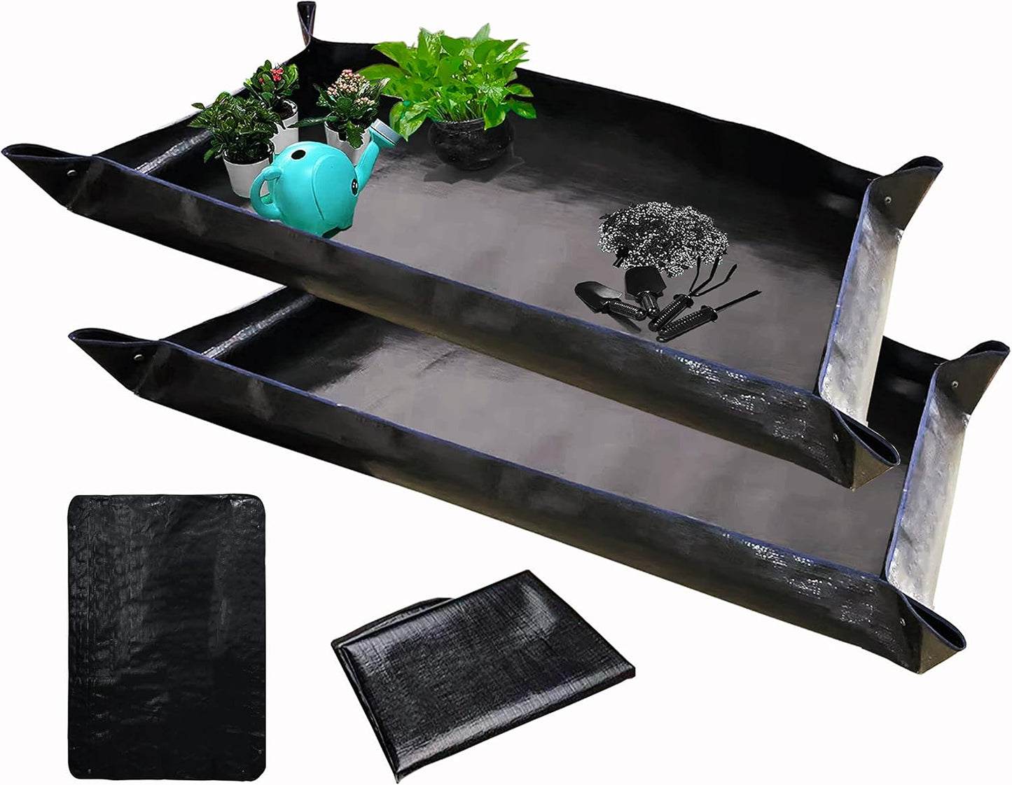 2 Pzas Alfombrilla Trasplante 43x29pulg Impermeable Plegable