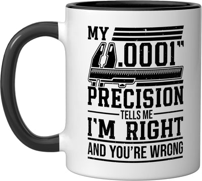 Taza cerámica para operador CNC negra/blanca