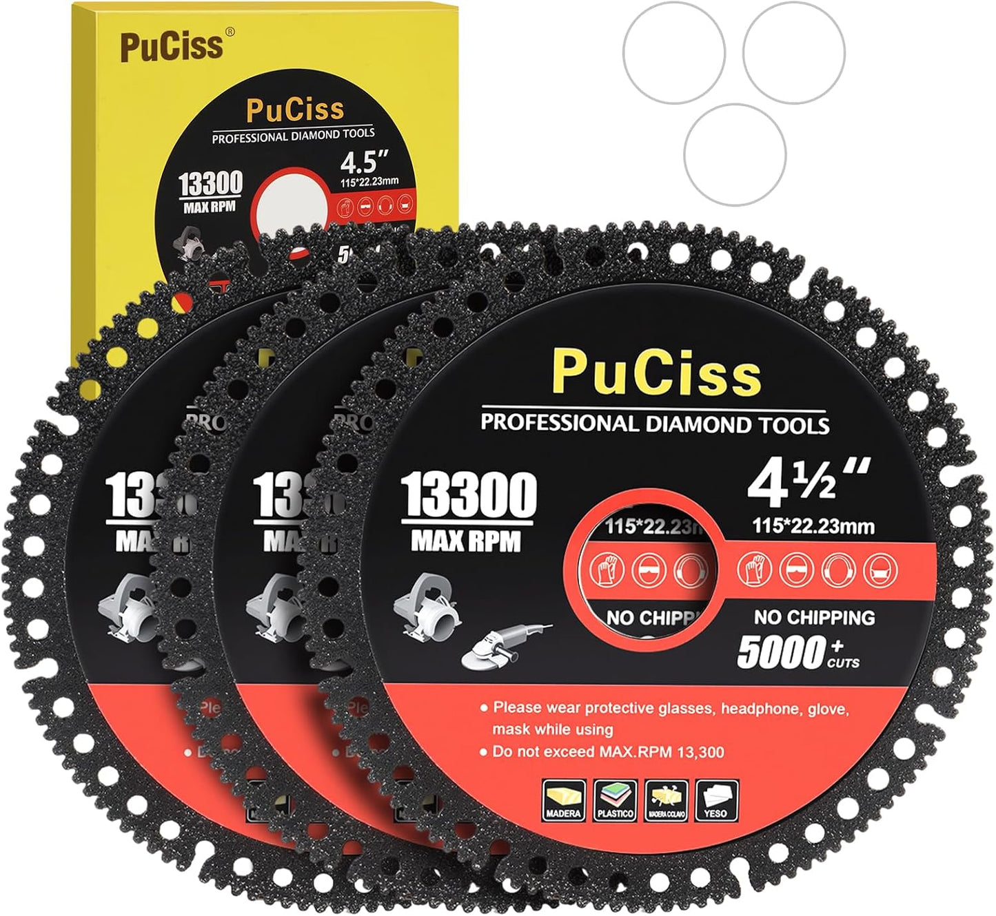 Disco corte multiusos diamante 4.5pulg eje 7/8