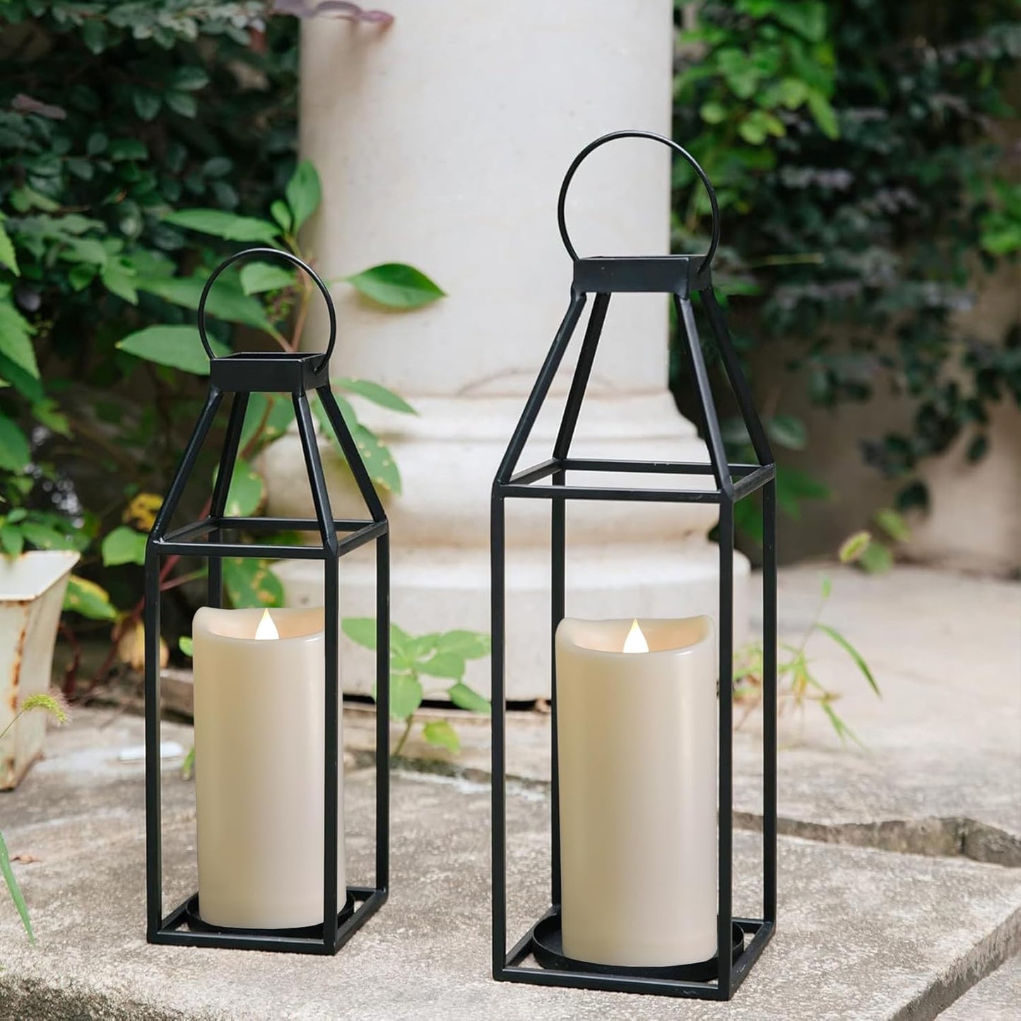 2 Velas Plástico Temporizador Impermeables Luces Falsas Exteriores