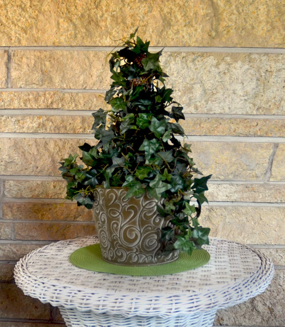 Soporte plantas 24pulg marrón