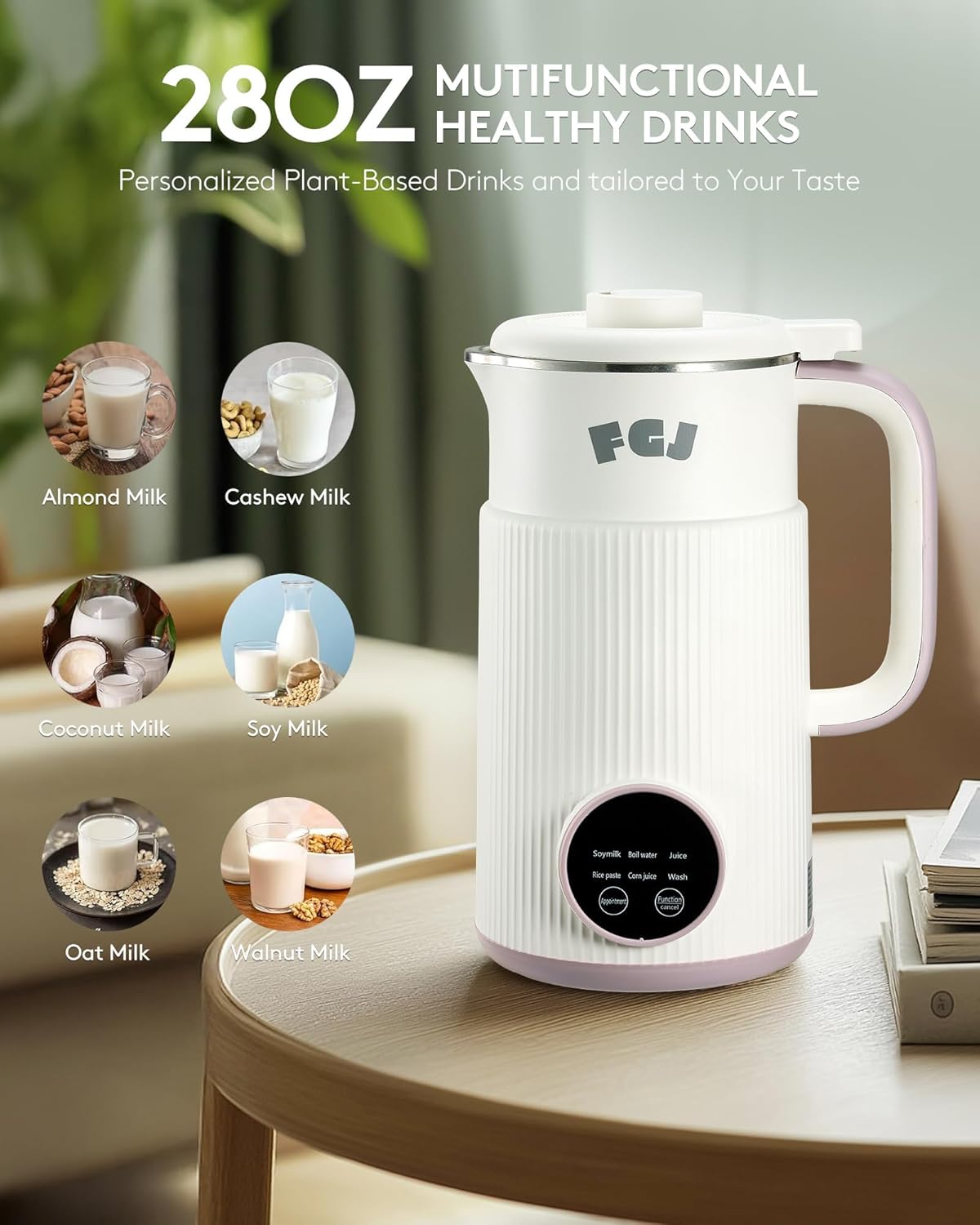 Máquina licuadora 28oz 6en1 acero inox para leche de nuez