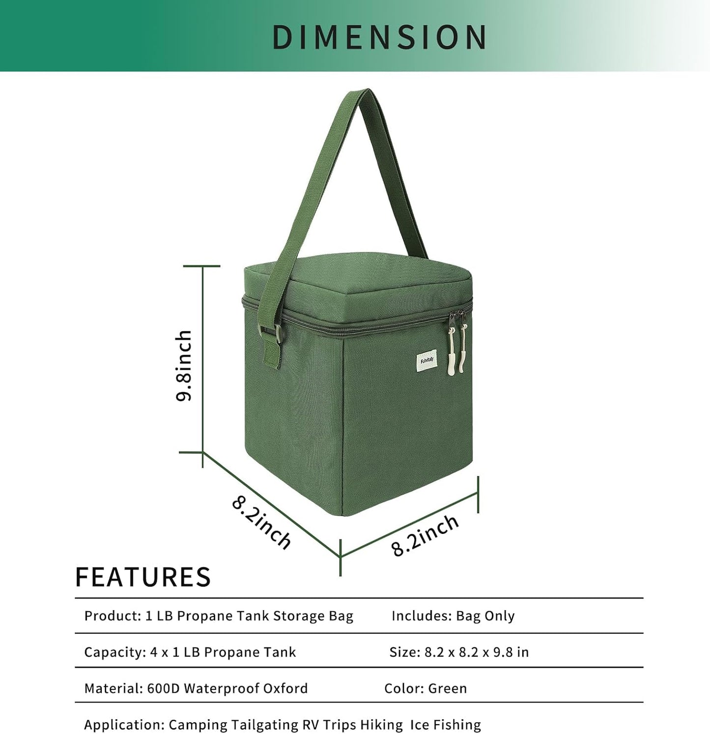 Bolsa almacenamiento botellas butano 16oz 4 pzas