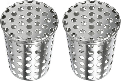 Protector canalón acero inox para tubos 2-1.6pulg colador drenaje