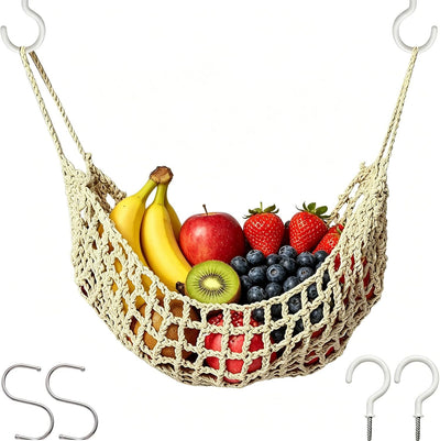 Hamaca colgante macramé cocina 4 ganchos