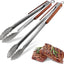Juego 2 Pinzas Parrilla Acero Inox 16x12 Resistentes