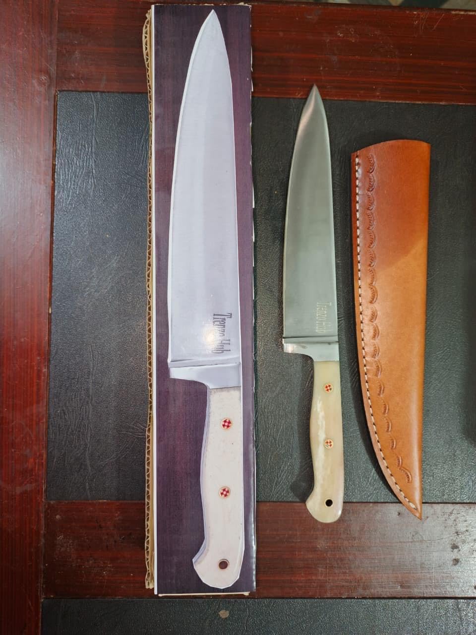 Cuchillo Chef 12.5pulg Acero 1095c Mango Antideslizante