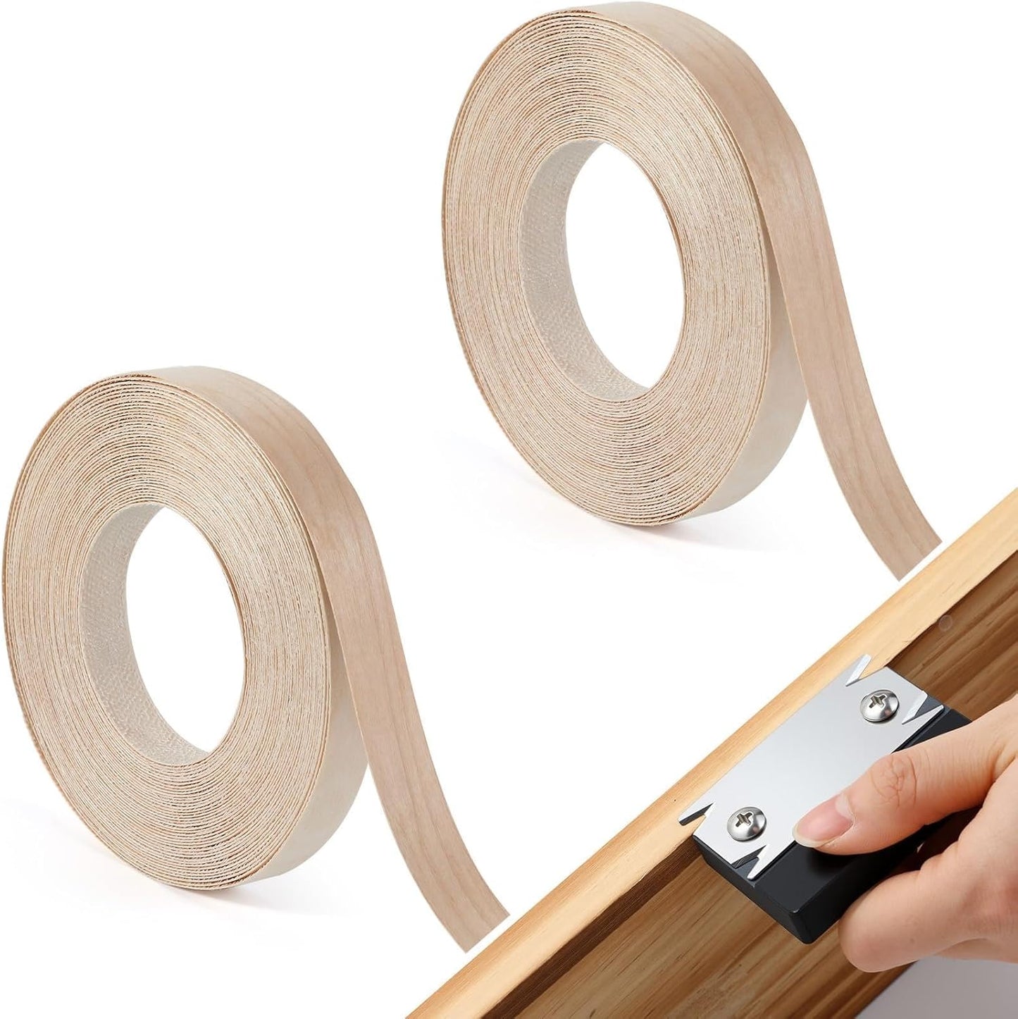 Kit 2 Rollos Bandas Borde Madera Cortadora 3/4pulg Contrachapada