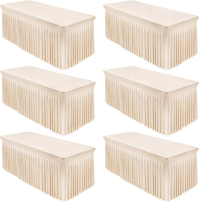Fundas Mesa Spandex Champán Claro Rectangular 8ft