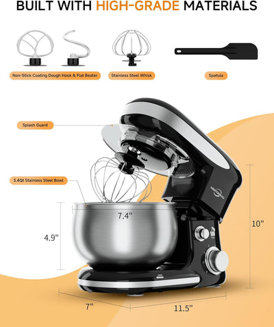 Batidora de pie eléctrica con accesorios para cocina