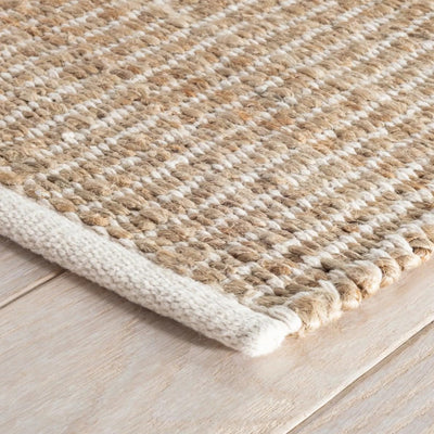 Alfombra yute tejida a mano rústica 3x5ft marfil