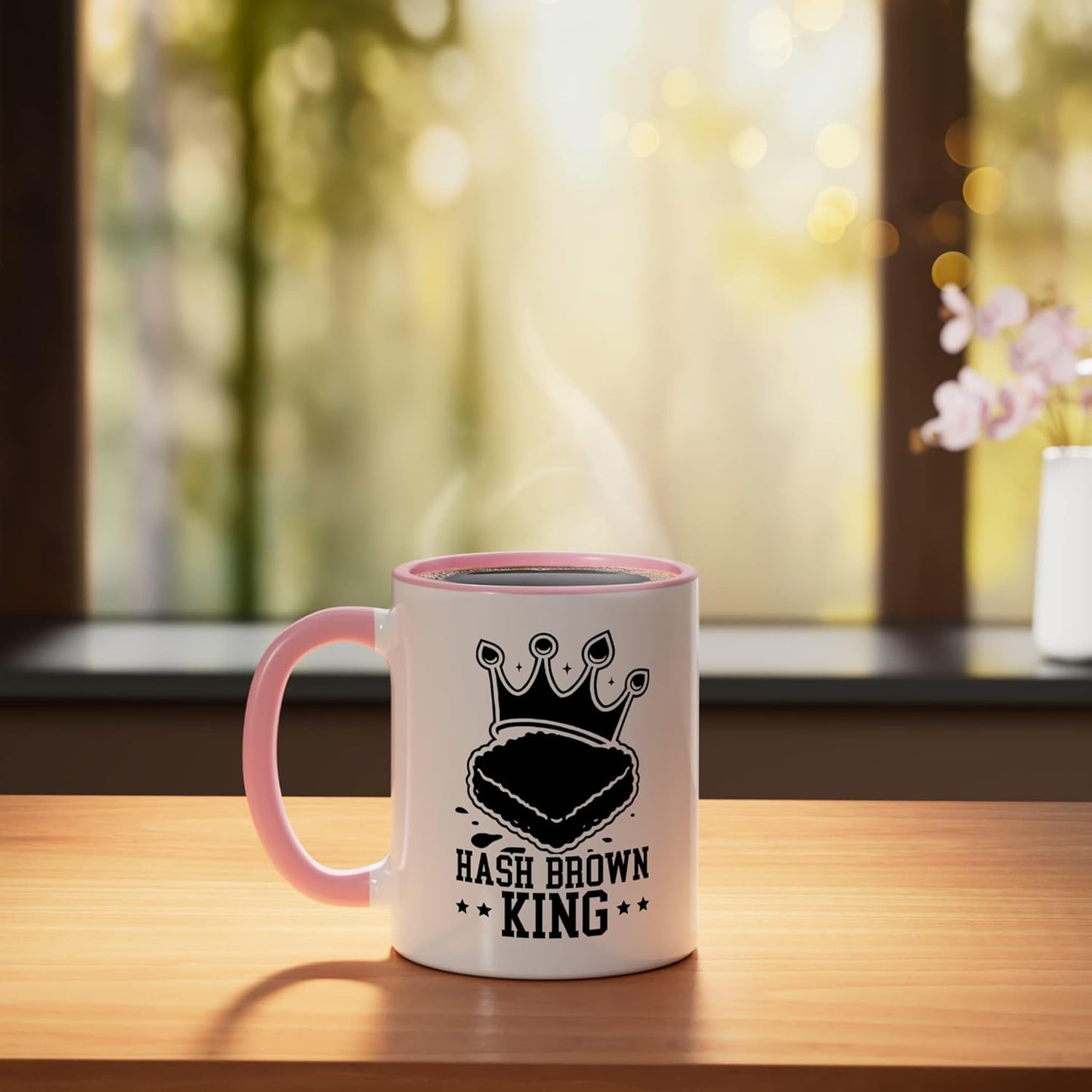 Taza Cerámica Amante de Papas Rosa/Blanca