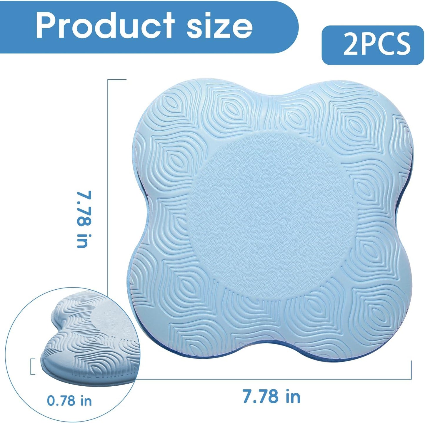 2 Pzas Almohadillas Rodilla Yoga Espuma Gruesa