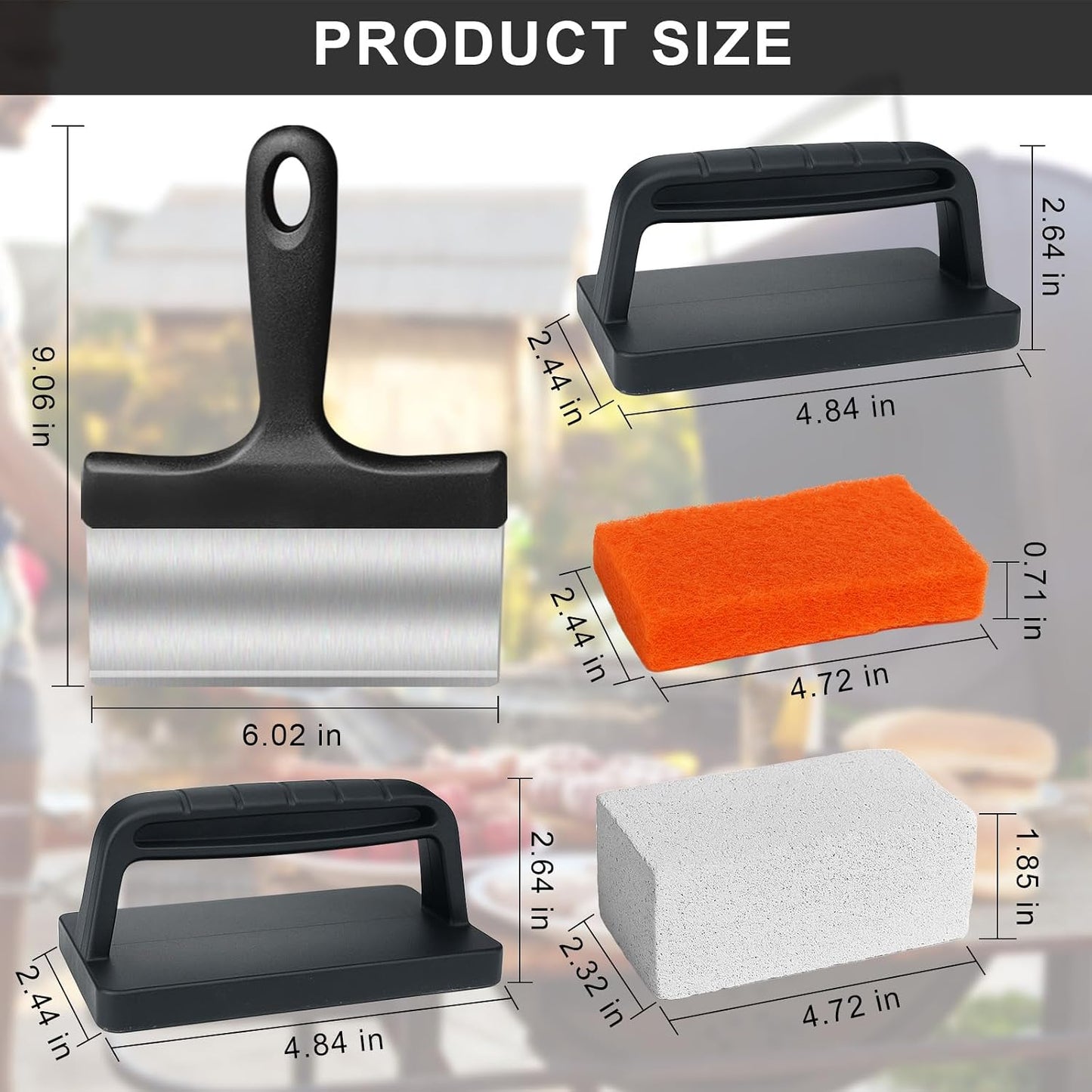 Kit limpieza plancha Blackstone 11 pzas piedra raspador