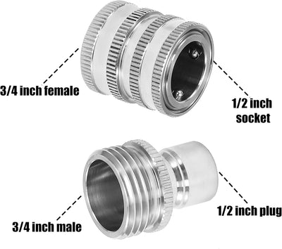 Conectores rápidos acero inox 3/4pulg GHT set 2