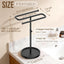 Toallero ajustable acero inox forma S base madera cocina