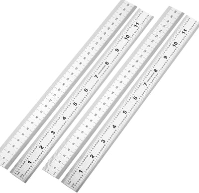Regla maquinista 12pulg set 4 acero inox doble cara