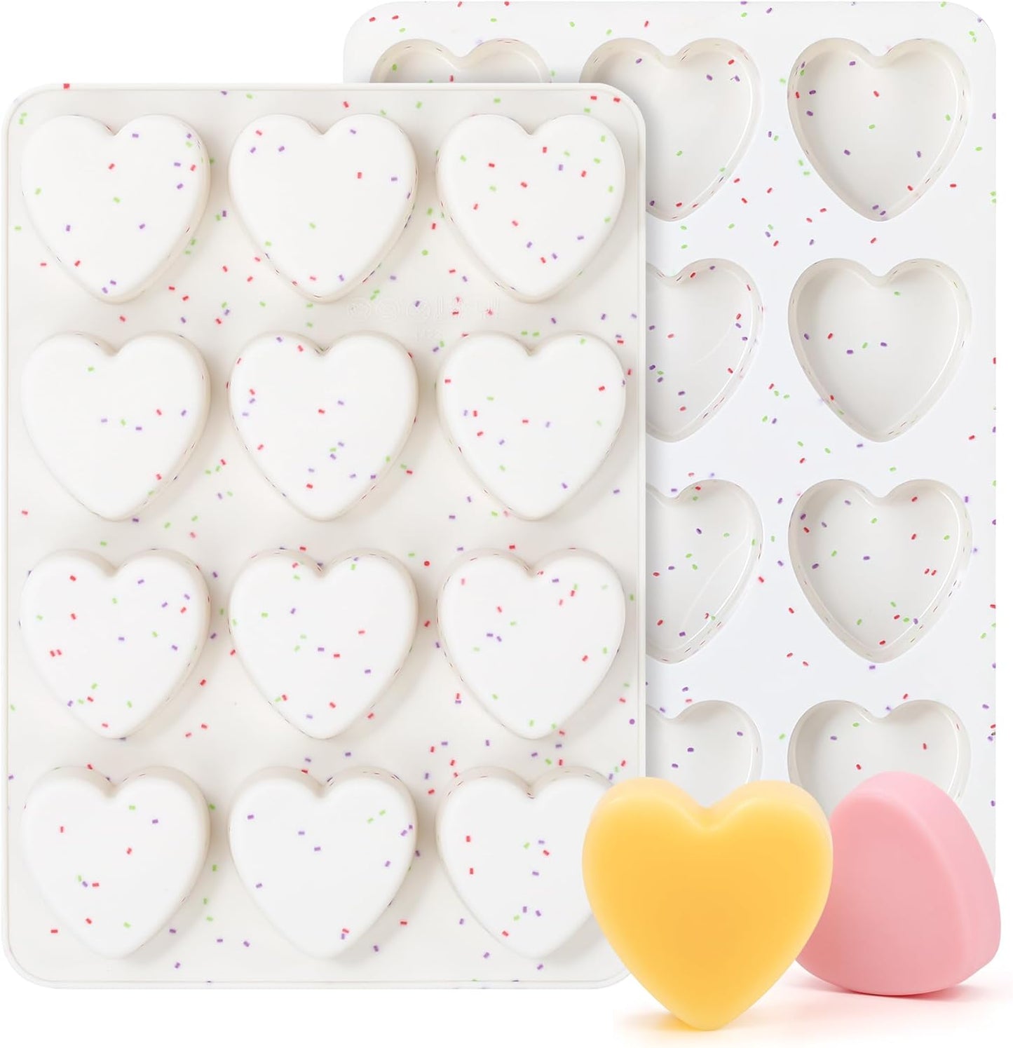 Molde de silicona con forma de corazón antiadherente sin BPA para gomitas y caramelo