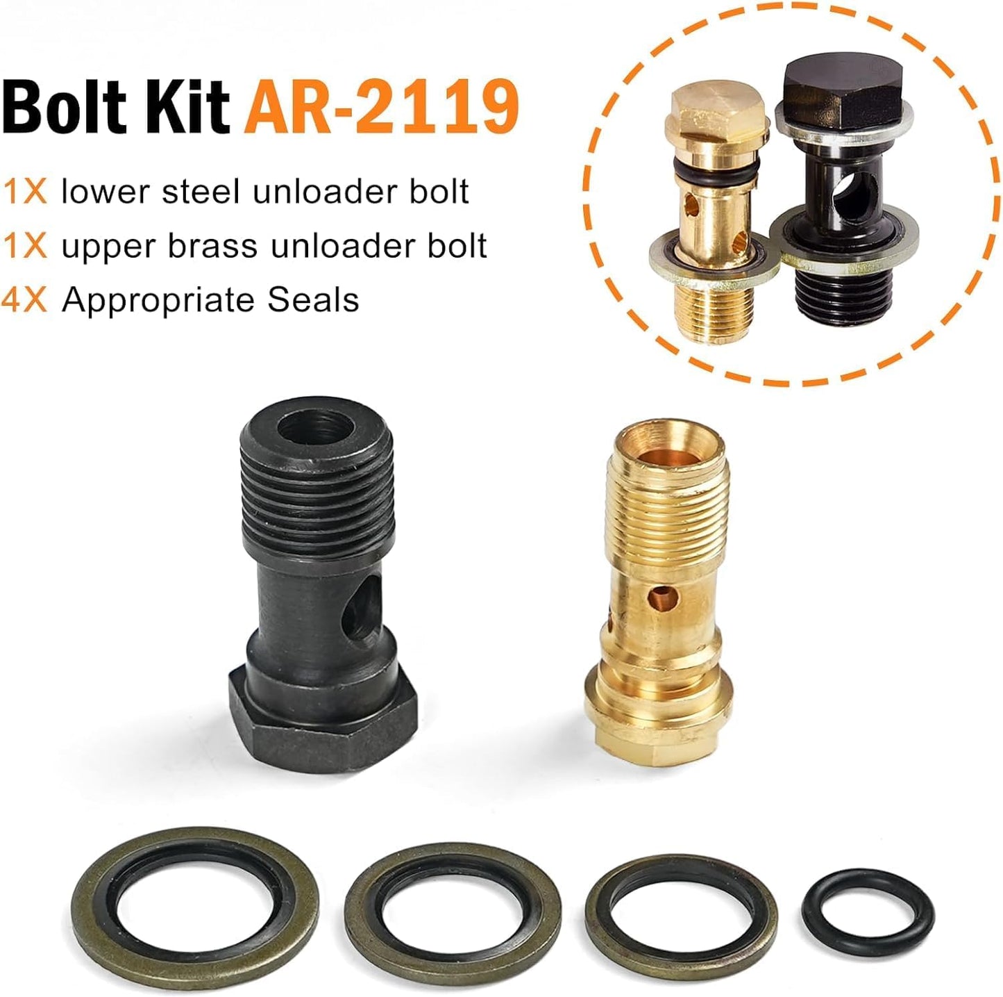 Kit pernos montaje AR2119 para descargador Gymatic