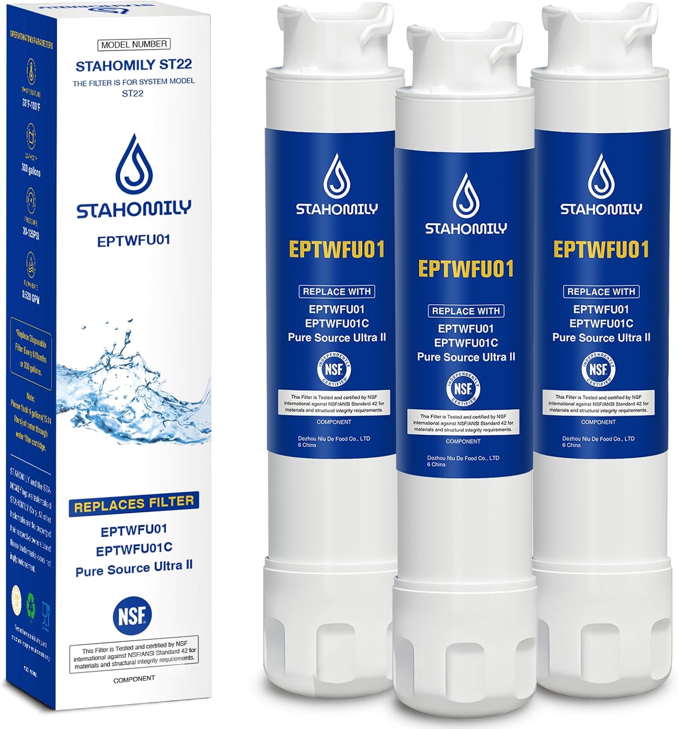 Filtro agua repuesto para Frigidaire Pure Source paquete 3